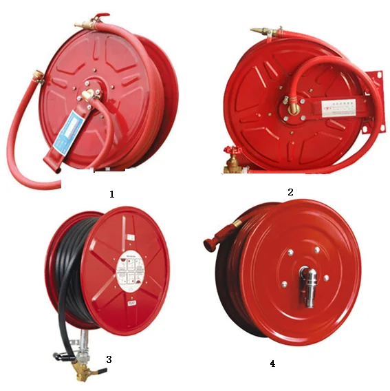 Heavyduty Fire Hose Reel With Spray Jet Nozzle Reliable Fire Fighting ...