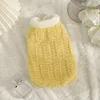Abrigo de piel de conejo fugui amarillo