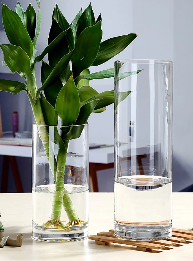 Wholesale Elegant Cylinder Vase Floral Container Glass Candle Holder