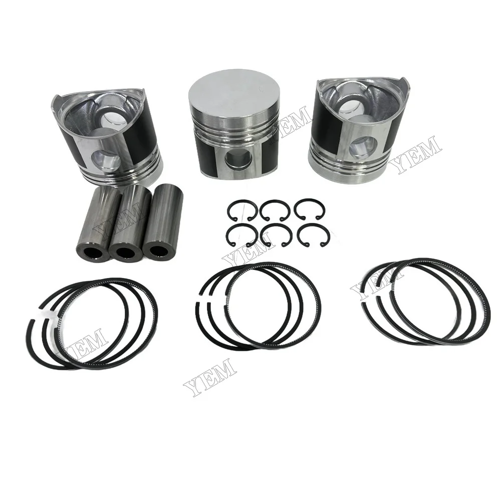 For Yanmar 3TN75 Piston Kit W/ Ring Repair Parts Engine Repair Kit 6