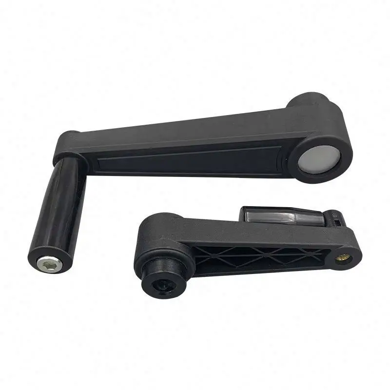 China Factory Price Black Plastic Machinery Operating Hand Crank Handle Knobs With Retractable Handle