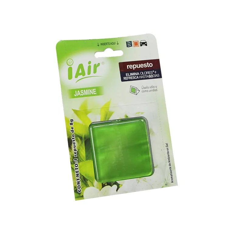 Custom square Shape air Freshener Refill Breathable Membrane Perfume Car Scent Gel