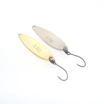 Lure Sequin Willow Leaf Spoon-Shaped Pure Copper Mandarin Fish Stream Artificial Hard Bait for Snapper Fresh & Saltwater Use – Metal Jig – view 2