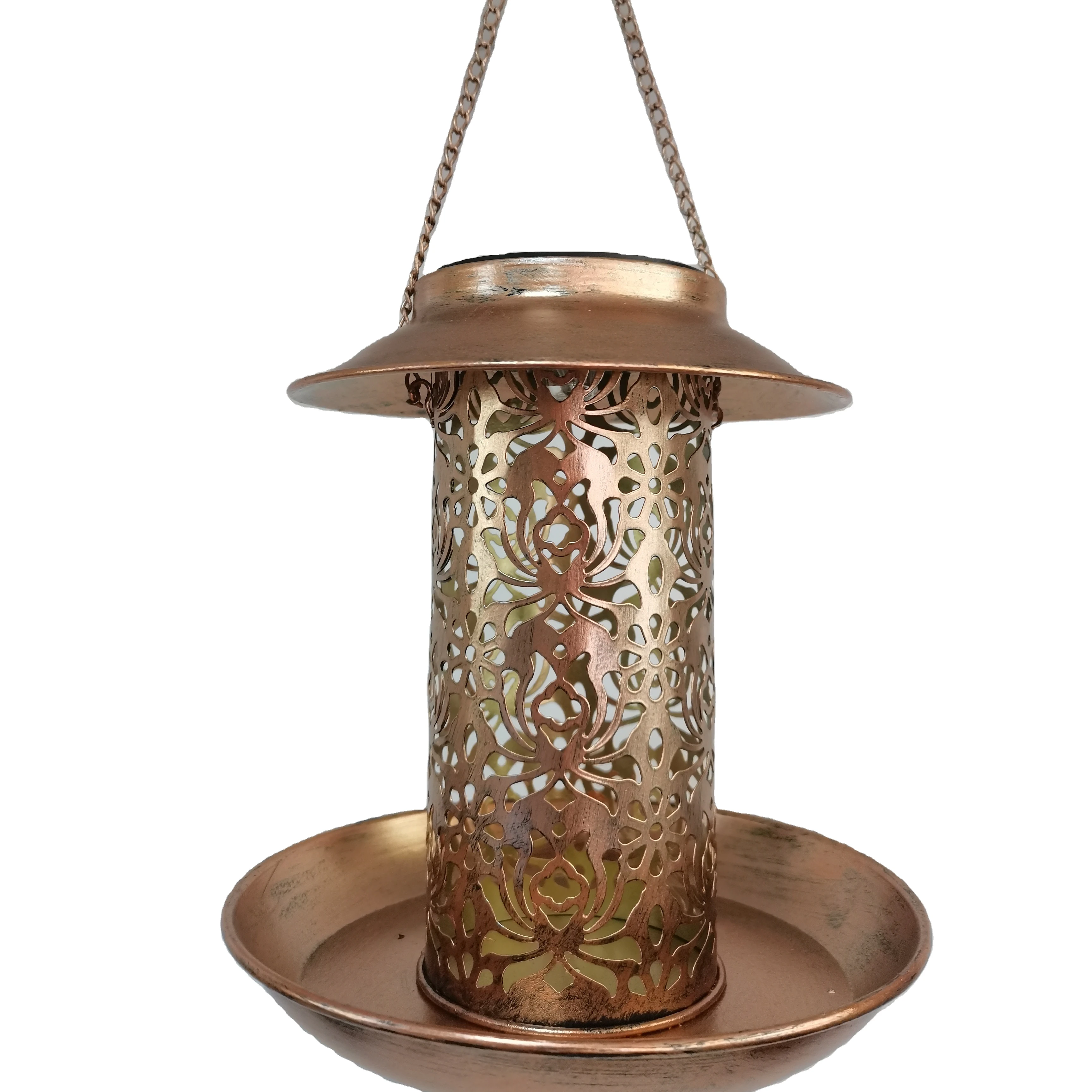 Уличная кормушка для птиц на солнечной батарее садовый светильник подвесной водонепроницаемый