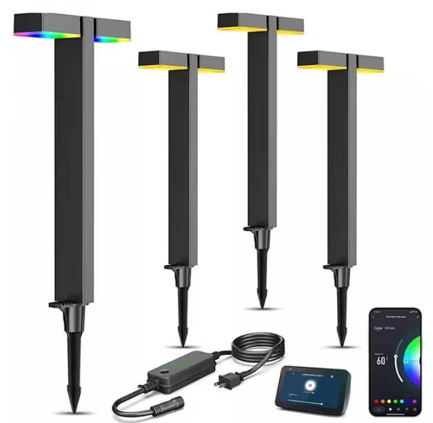 product fashion rgb app control aluminium smart double head led outdoor landscape garden pathway lawn light-35