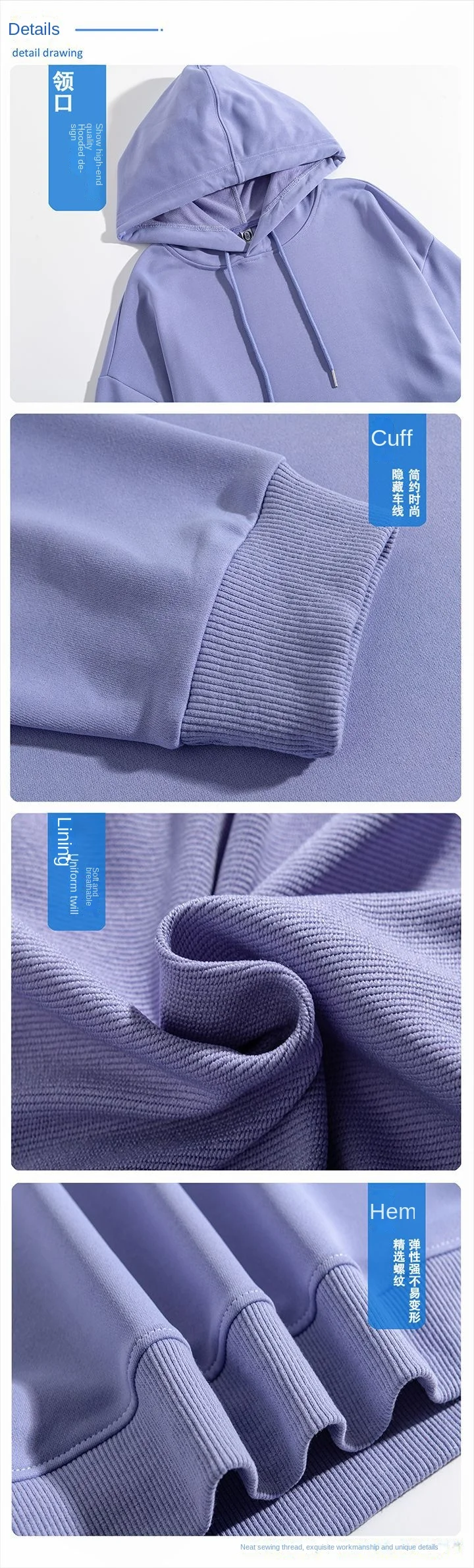 Mens Women 100 Cotton Hoodies Plus Size Pullover Oversized Men's