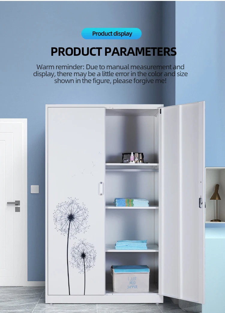 Cute Lockable Double-Door Metal Locker Storage Cabinet for Clothes and Bags manufacture