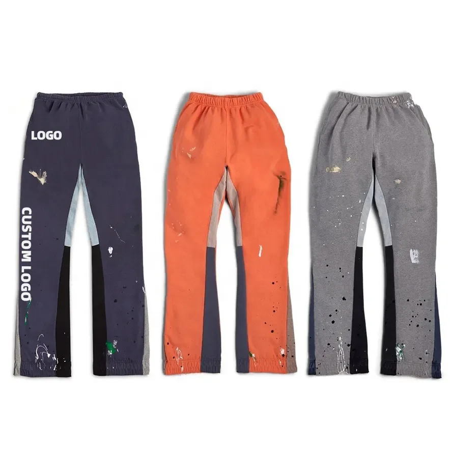 Oem Heavy Weight Cotton French Terry Sweatpants Men Custom Paint