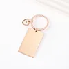 Oro rosa rectangular en forma de corazón de colza