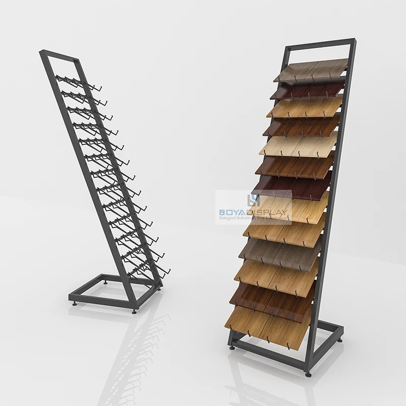 Multi Layer Floor Sample Rack Parquet Deck Portable Hardwood Laminate Wood Flooring Display Stand