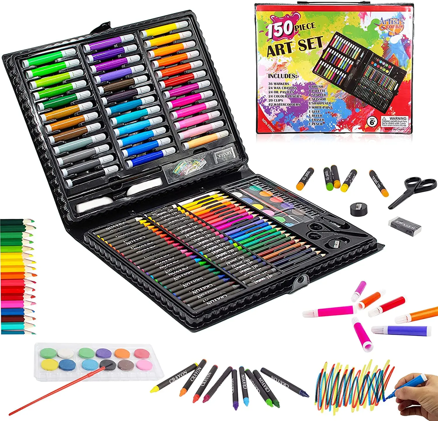 Professional Art Set, E T EASYTAO Drawing Kit Professional Colours,  Including Colour Pencils, Markers, with Aluminium Box, Ideal Gift for  Students, Beginners (Pink) : : Arts & Crafts