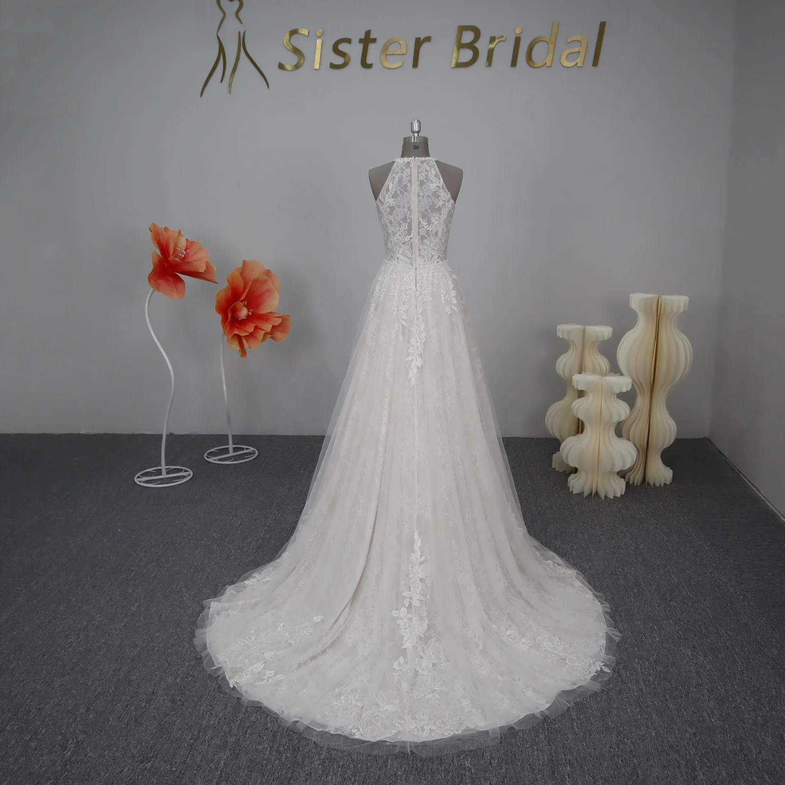 Mikado Strapless Slit A-line Custom Made Pockets Bridal Gown