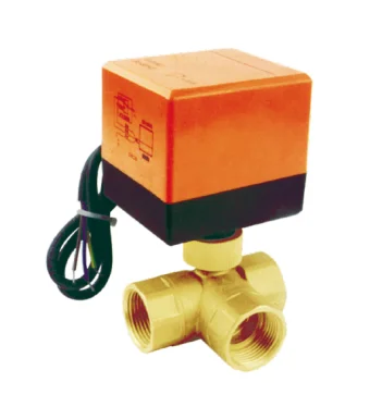 SU-Q022 High quality automatic 3 three way brass copper ball valve with electric actuator