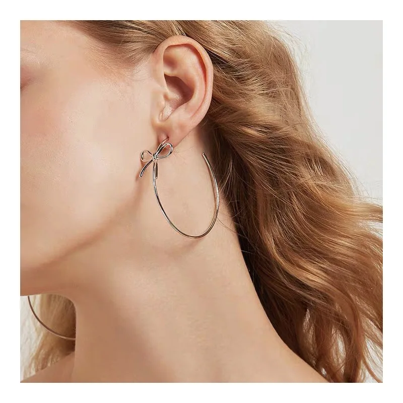 KAKODIY Fashion Accessories Cute Design Girl Earrings Bra Platinum Plated Large Round Fine Butterfly Earrings Women detail 2