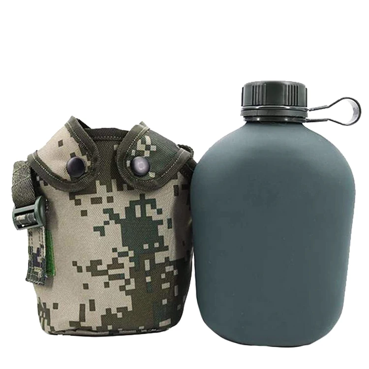 1 Set Military Canteen Outdoor Hiking Hunting Survival Water Bottle Canteen, Size: 22X12X9CM