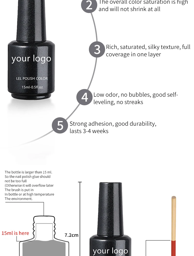 High Quality 2023 Most Popular Varnish Semi Permanent Soak Off Gel Nail