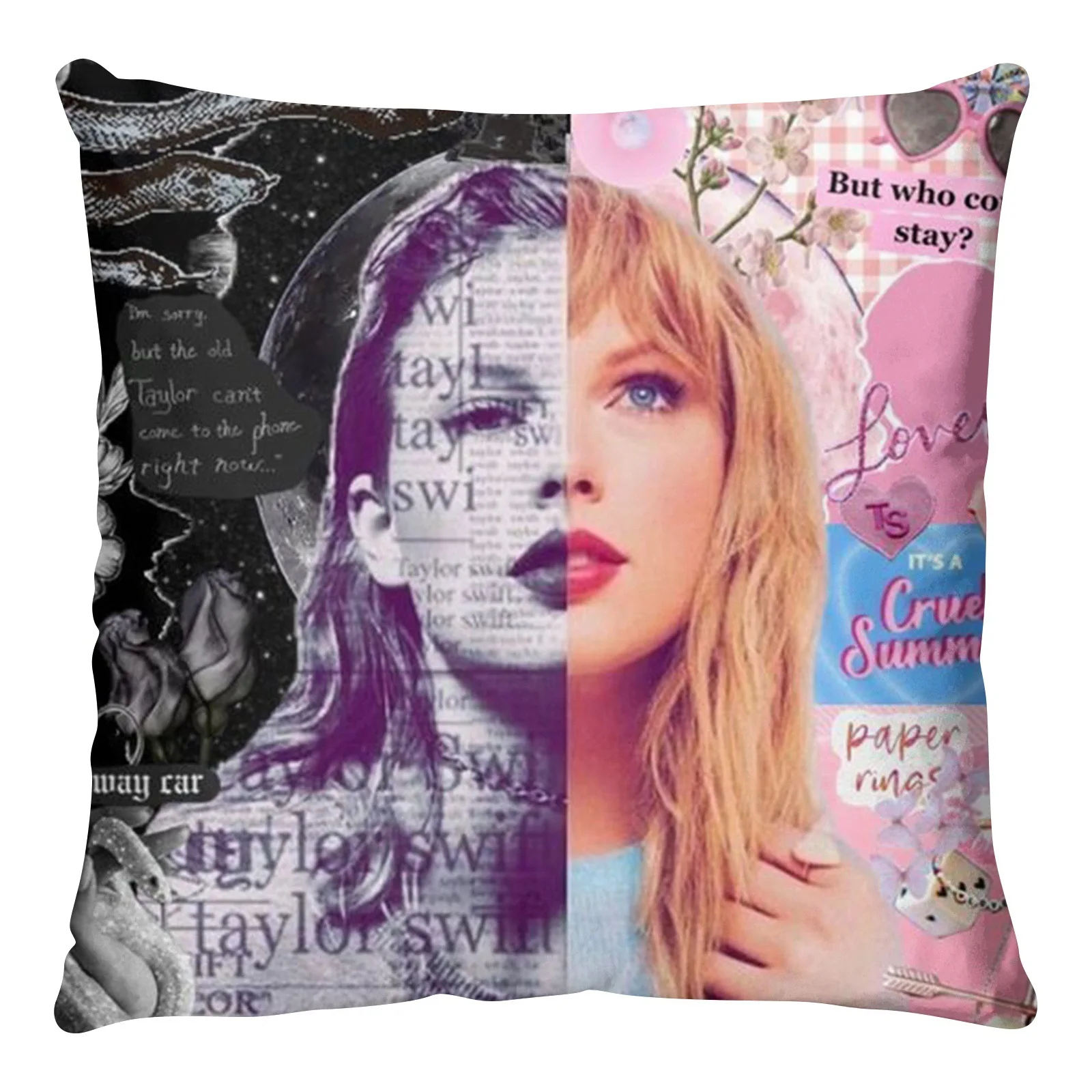 Pillow Case Rapper Singer Taylor Album Throw Pillowcase Merchandise Gifts for Fans Music ...