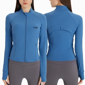 High Springy Women Fitness Zipper Sport Textured Jacket Gym Yoga Wear Jacket