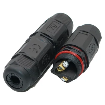 IP67 Waterproof Electrical Connector Cable Wire 2 Pin 3 Pin Outdoor Plug Socket, LED Waterproof Plug and Socket 2Pin