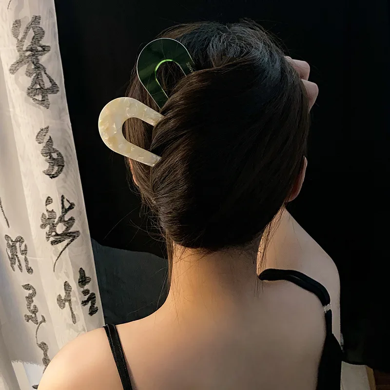 SongMay оптовая продажа мраморные шпильки для волос толщиной 13 5 см аксессуары из ацетата U-образные палочки