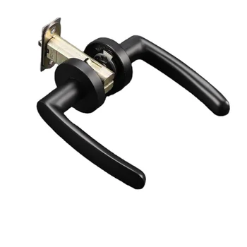 Modern style universal safety lever handle zinc alloy door handle set suitable for exterior doors