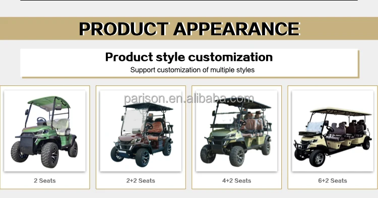 New in 2025 Parison Off-road Four-Wheeled Sightseeing Car Golf Resort Hotel Reception Car Electric Golf Cart 2025SDZX12PTPR19401 details