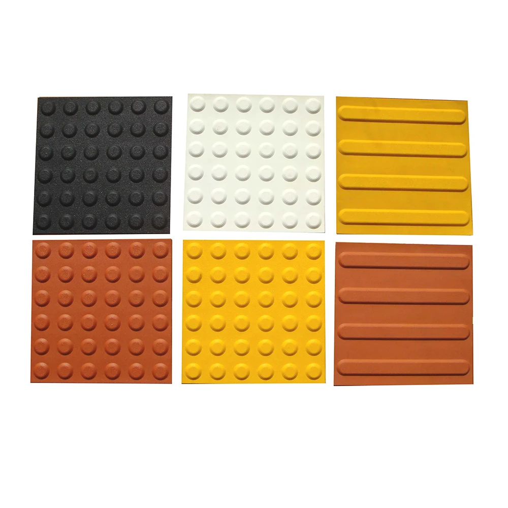 USA Europe Standard PU ADA Tactile Tile Luminous Corduroy Top Stud Modern Design Style for Interior Wall Outdoor Firebrick