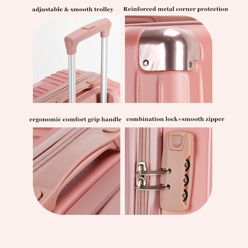 Oem Abs Suitcases For Women 4 Spinners Abs Trolley Suitcase Luggage