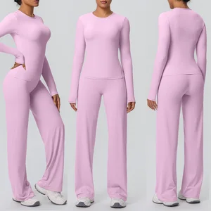 Hot Selling Breathable Gym Fitness Sets 2 Pcs Activewear Yoga Outfit Women Set For Women