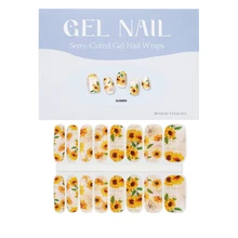 New Arrival Wholesale Custom Gel Nail Wraps Gel Nail Stickers Semi Cured With Long Lasting