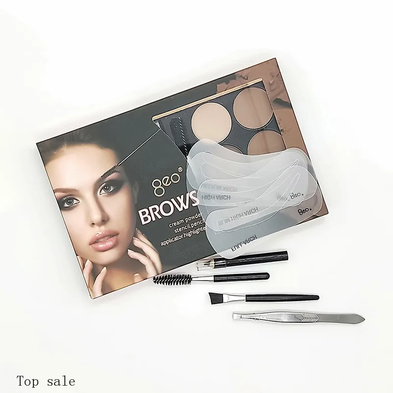Professional 6 Color Eyebrow Powder Make up Palette Brow Pencil Makeup Kits