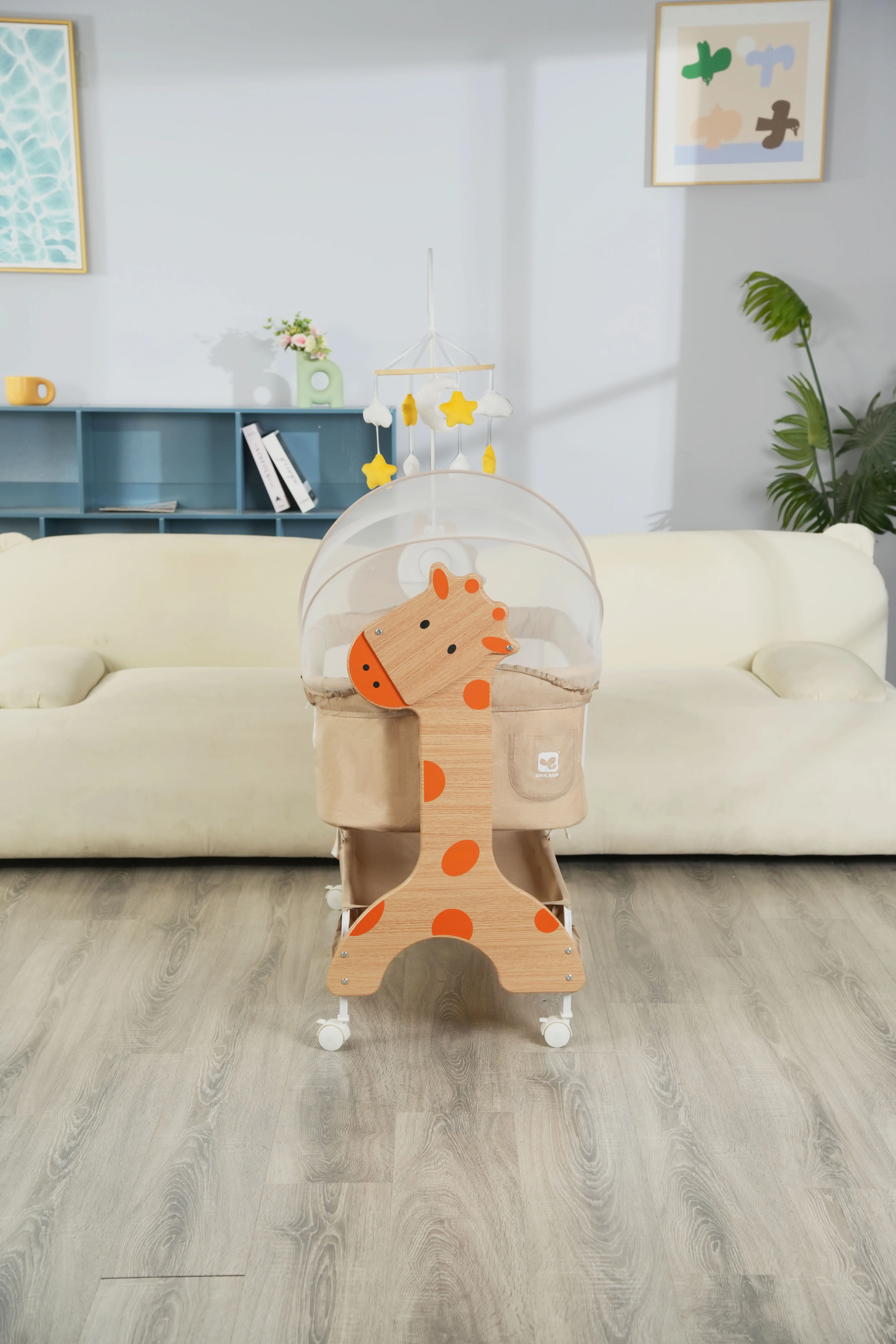 P1513D Cool Baby MDF Electric Automatic Baby Cradle with Side-opening Function supplier