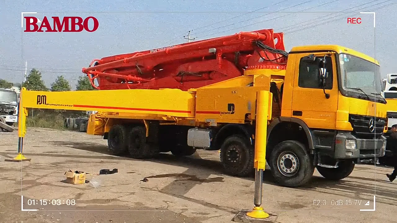 Cement Pumping Machine Mercedes Truck Putzmeister 46m Pto Concrete Pump