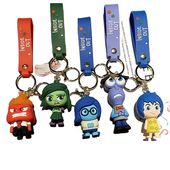 Wholesale Inside Out 3D PVC Rubber Cartoon Character Anime Keychain New Design Car Keycase Bag Hanger Wholesale Small Gifts