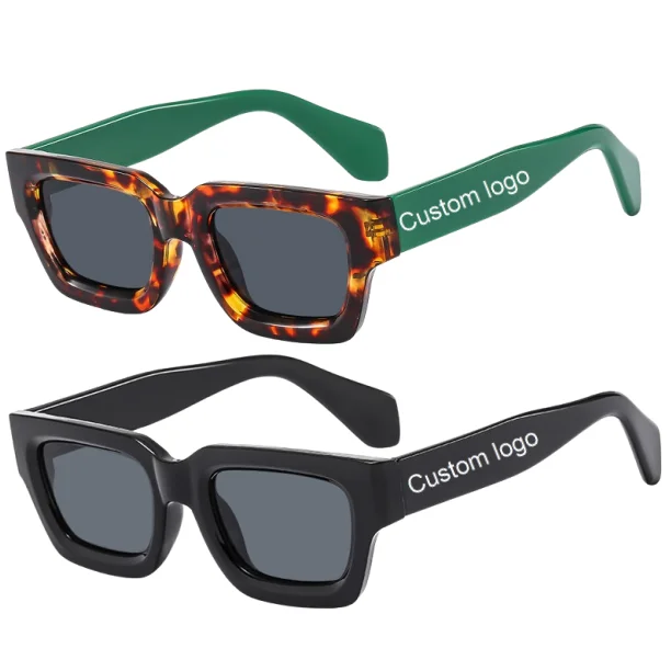 Fashion Rimless Rectangle Sunglasses Men Women Square Tinted Sun Glasses Eyewear