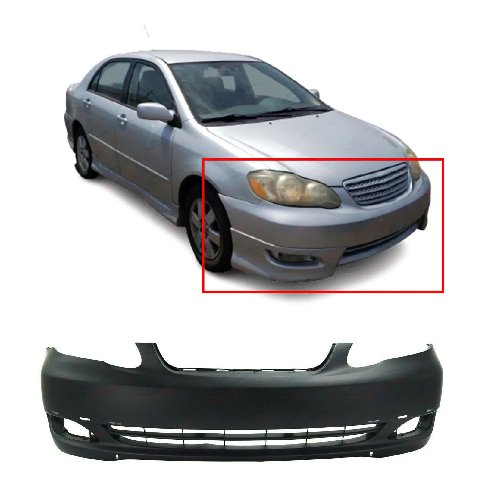 car accessories auto parts usa model front bumper cover for TOYOTA corolla 2005-2008