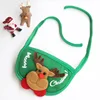 Saliva towel green base-deer-suitable for pets under 75kg