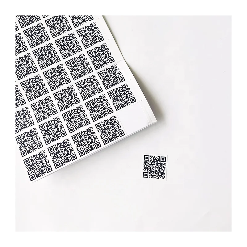 Factory Cheap Custom Reusable Barcode Qr Code Sticker Printing
