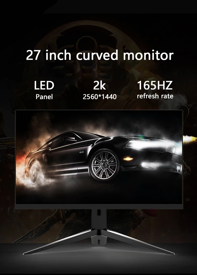 27inch Wide Screen Curved IPS OLED HDR Gaming Monitor Rotating 1080P ...