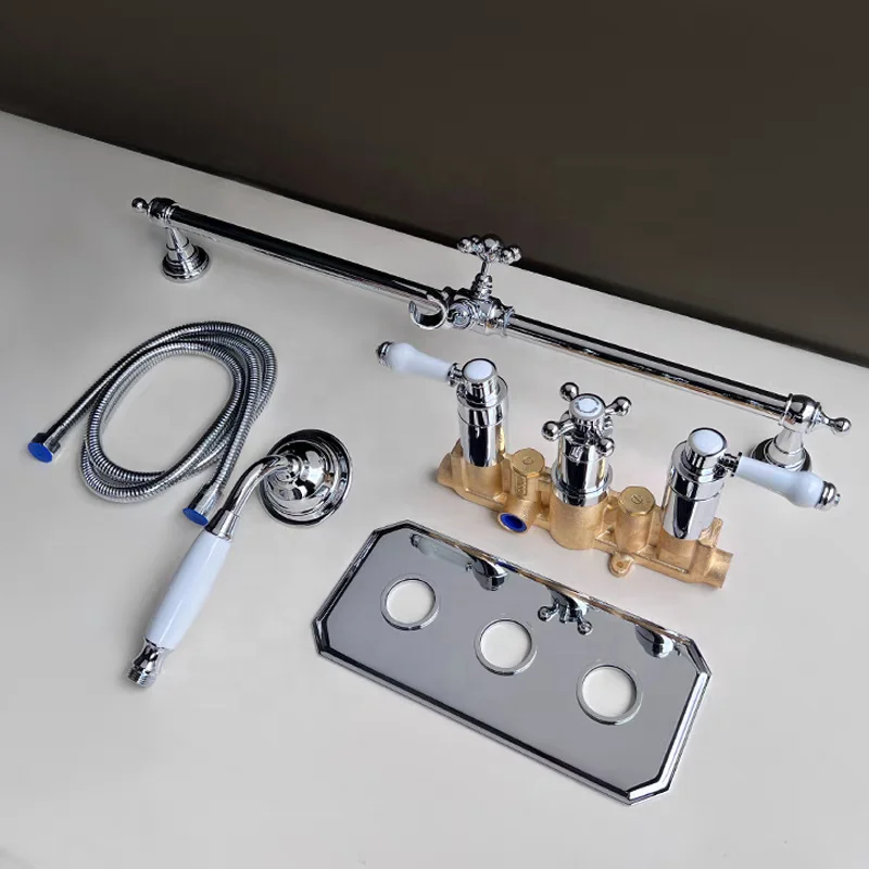 Traditional Brass Dual Function Concealed Thermostatic Shower System details