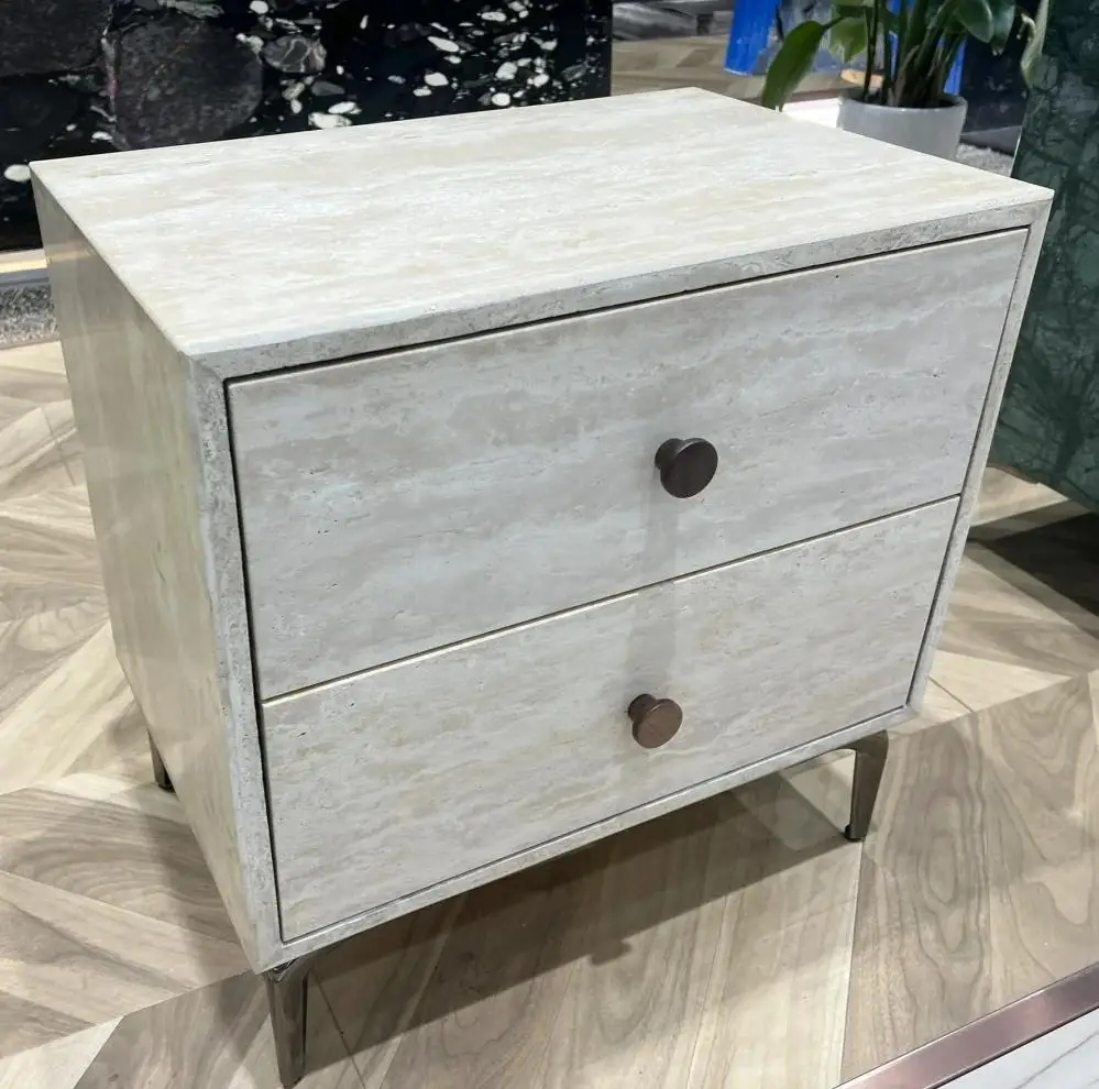 product customizable wabi sabi style natural travertine cabinets indoor kitchen and bathroom marble cabinets-6