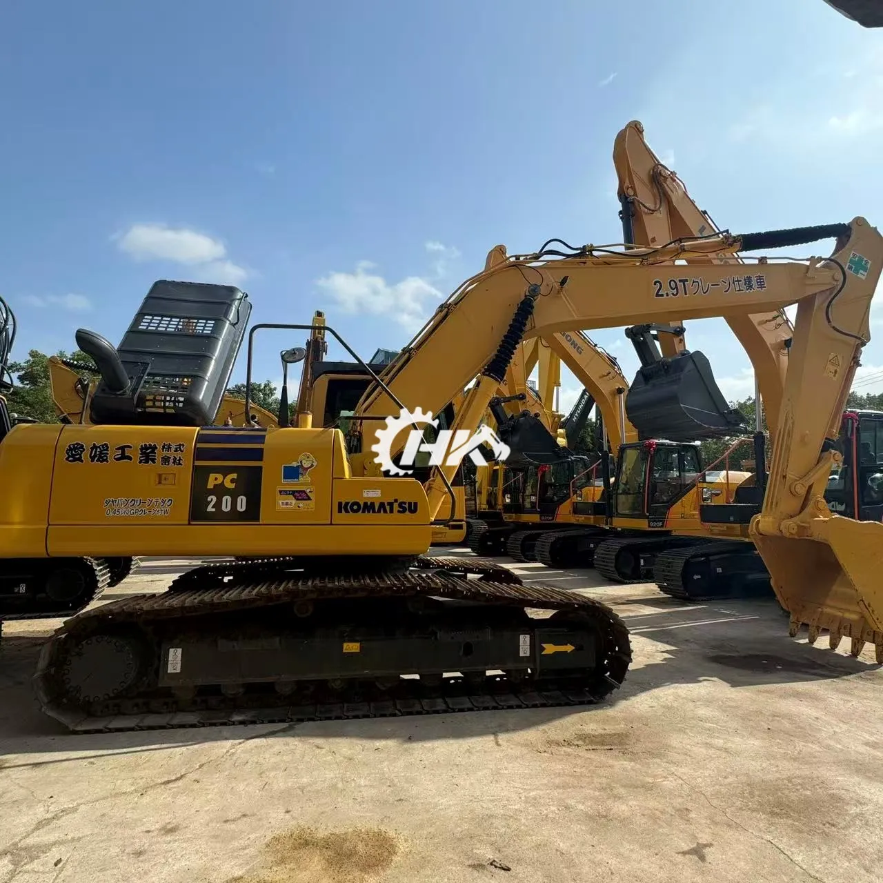 HANGKUI KOMATSU PC200  20tons 90%new Original Japanese with EPA,CE Agricultural Cheap Used KOMATSU 200  Excavator for Digging