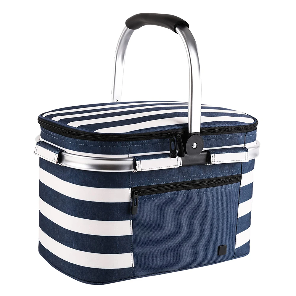 Outdoor Camping Thermal Picnic Tote Basket Waterproof Leak Proof Portable Insulated Picnic Lunch Cooler Bag