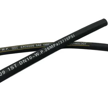 Prime Quality SAE100R1 38mm Reinforced Rubber Hydraulic Hose Pipe 10mm and 6mm NBR Material Custom Cutting Process