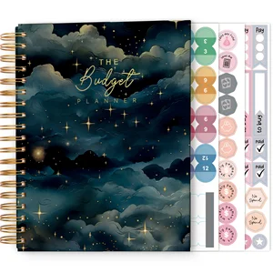 Small Batch Custom Hardcover Promotional Planners Spiral Notebook Hot Selling Item A5 Savings Challenge Binder Budget Planner