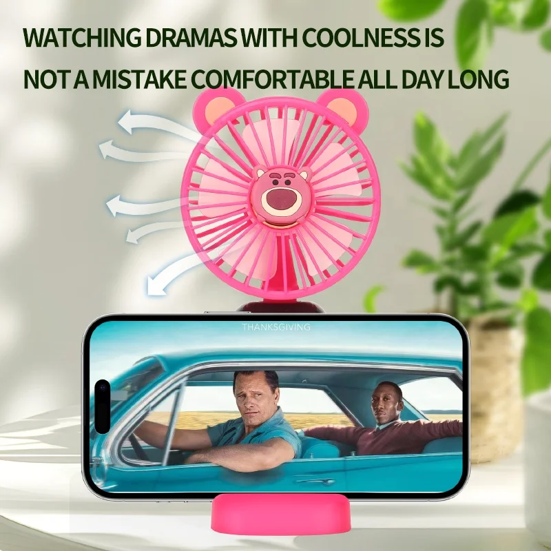 New Usb Handheld Fan Mini Portable Desktop Charging Small Fan Folding Digital Display Aromatherapy Small Fan
