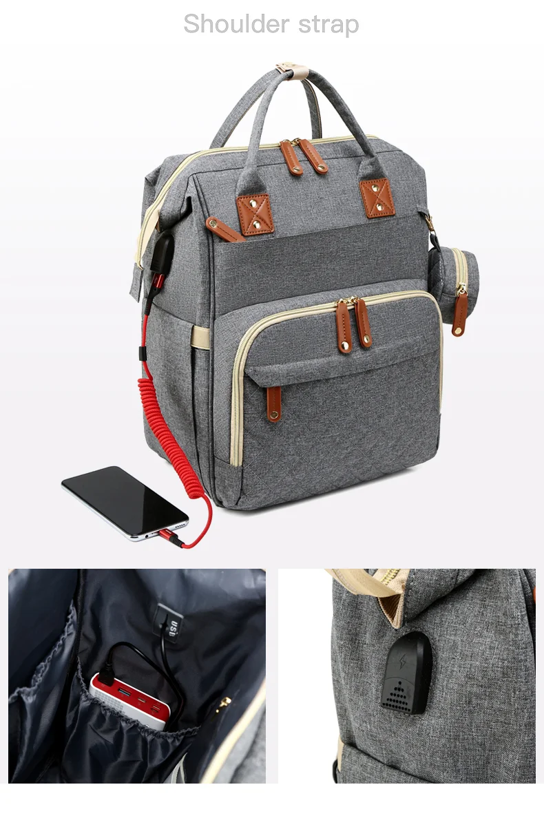 Factory Wholesale Waterproof Nylon Diaper Bag Foldable Usb Mommy Diaper Bag Backpack Buy