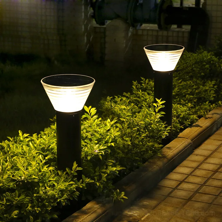 Outdoor Solar Led Garden Bollard Light Solar Powered Outdoor Landscape ...