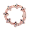 rose gold with colorful