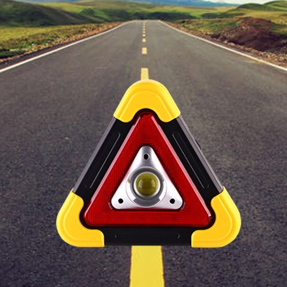 Multi Functional Car Triangle Emergency Light Vehicle Safety Emergency Led Flashing Warning Light Triangle Warning Sign Light